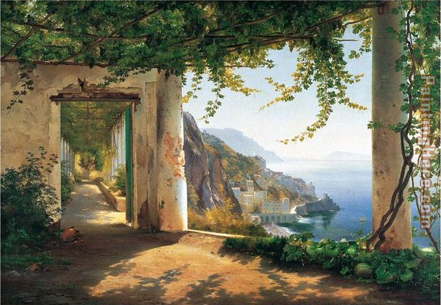 Amalfi dia Cappuccini 2 painting - Carl Fredrik Aagard Amalfi dia Cappuccini 2 art painting